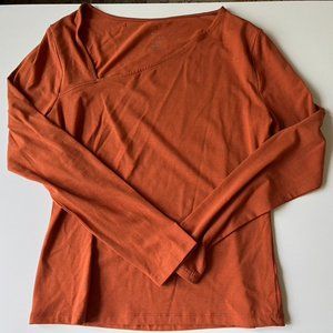 Medium a new day orange long sleeve tee